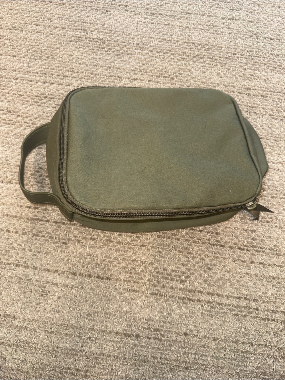 Vera Bradley Lunch Bag Green Canvas Cosmetic Case Green
